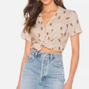 Rails Short Sleeve Pineapple Button Down Shirt